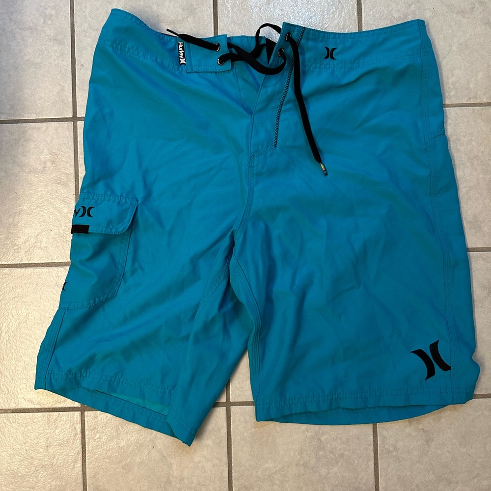 Hurley Blue Board Shorts Quick-Dry Swimwear